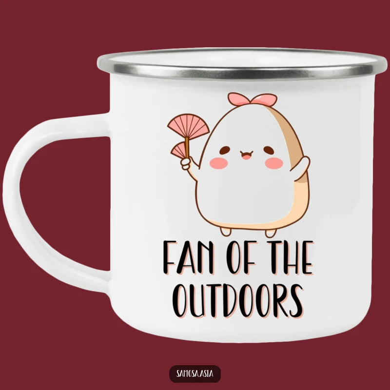 Funny Onigiri Fan Camping Mug: Cool Refreshment for Adventures