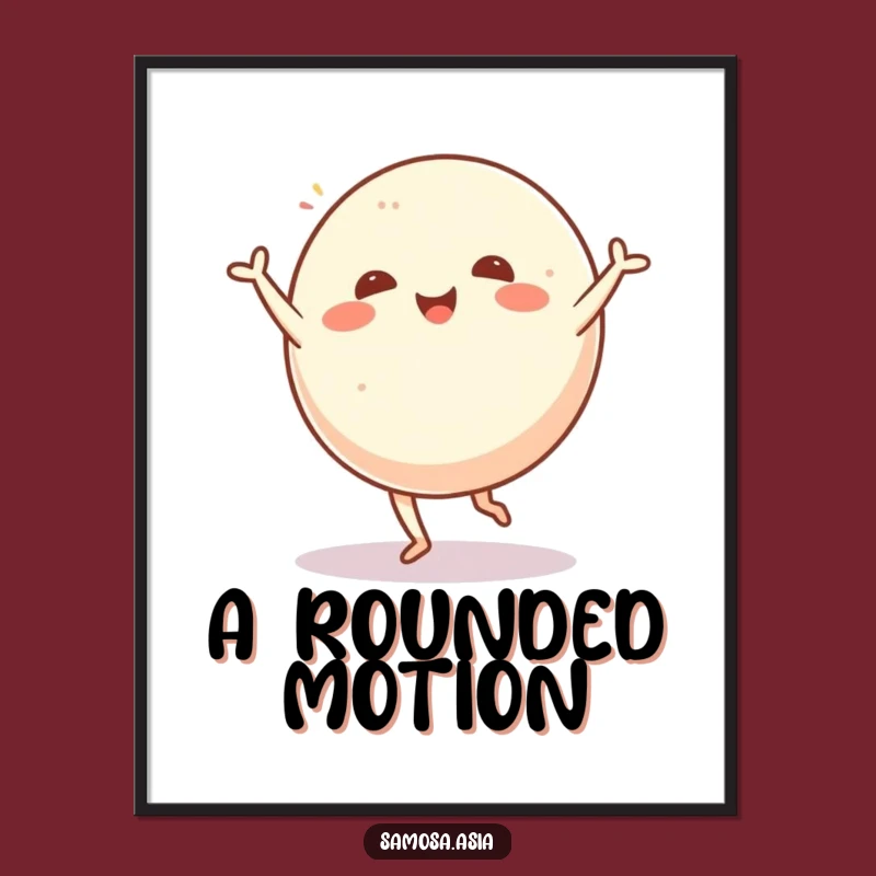 Funny Mochi Cartwheel Digital Print: Instant Joy for Your Walls