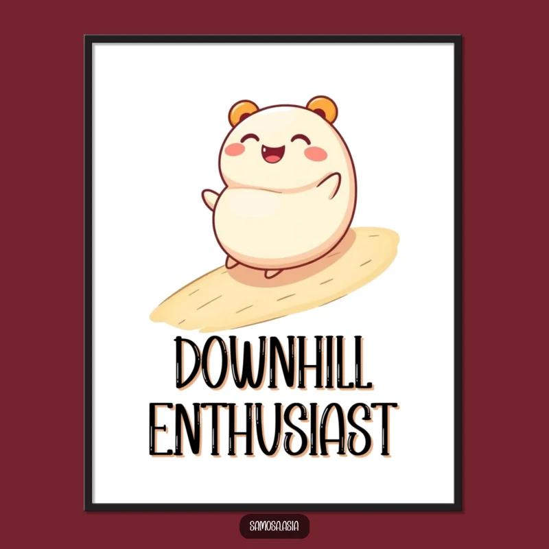 Funny Bao Bun Rolling Digital Art - Instant Joyful Download