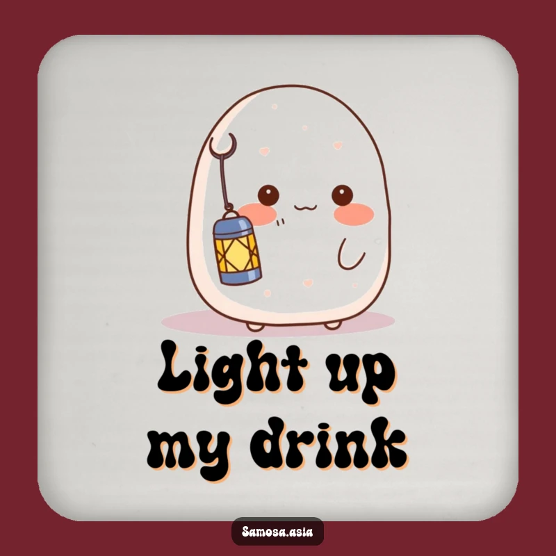 Funny Shy Onigiri Lantern Coaster - Protect Surfaces Gently