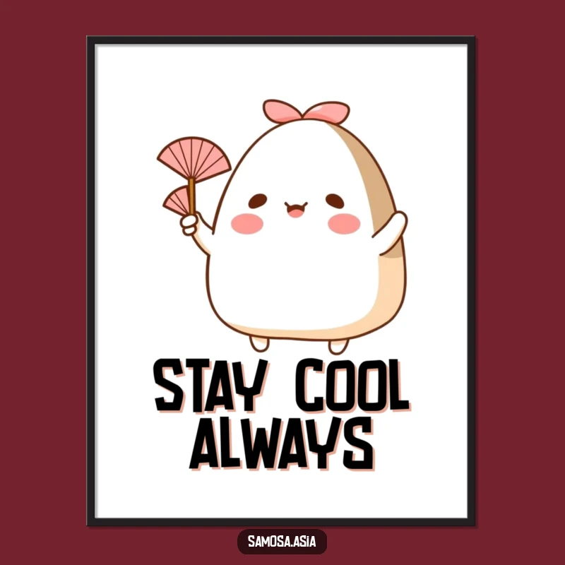 Funny Onigiri Fan Poster: Brighten Your Space with Cool Art