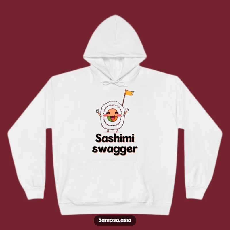 Funny Sushi Roll Hoodie - Cozy Foodie Humor Funny Sweatshirt, Ideal Funny Gift