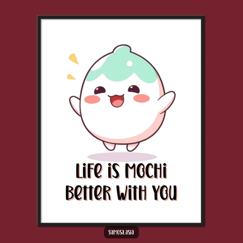 Funny Free Printable Wall Art: Bouncing Mochi for Playful Home Decor Download