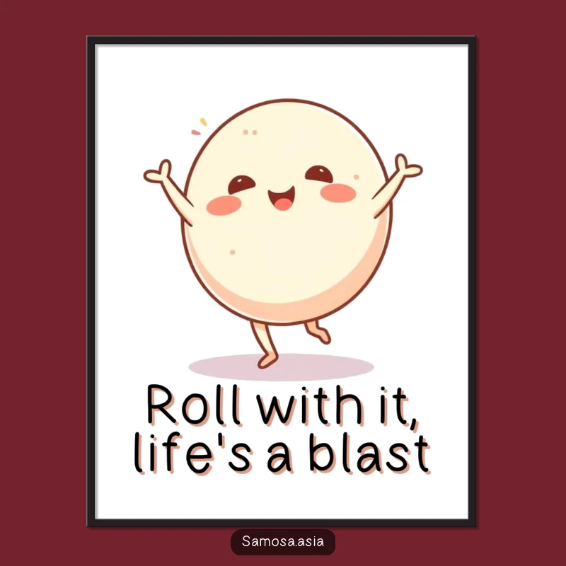 Free Printable Wall Art: Funny Mochi Cartwheel - Quirky Downloadable Decor