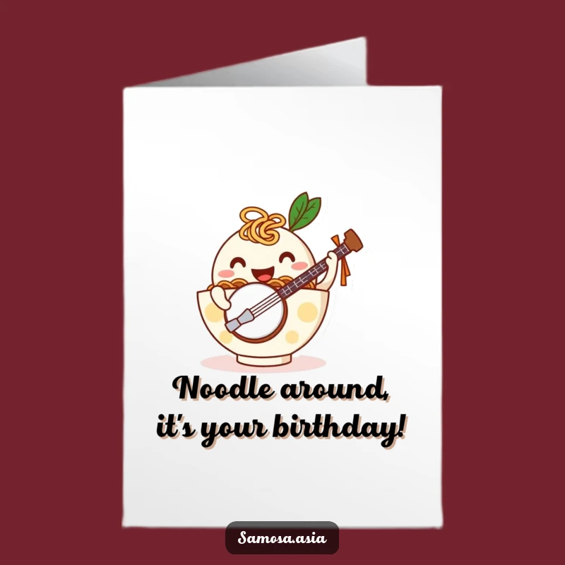 Funny Birthday Card: Banjo Ramen Free Printable, Strumming, Downloadable Gift for Music Lovers