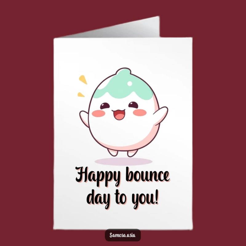 Funny Free Printable Birthday Card: Bouncing Mochi for Your Joyful Celebration Download