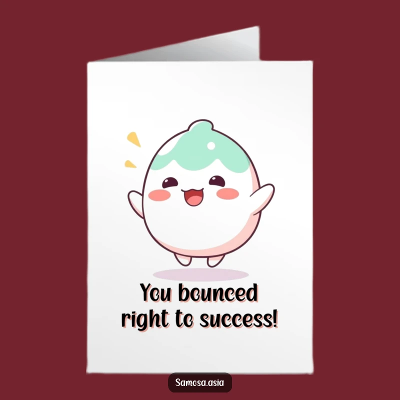 Funny Free Printable Congrats Card: Mochi Bounces for Your Awesome Achievement Download