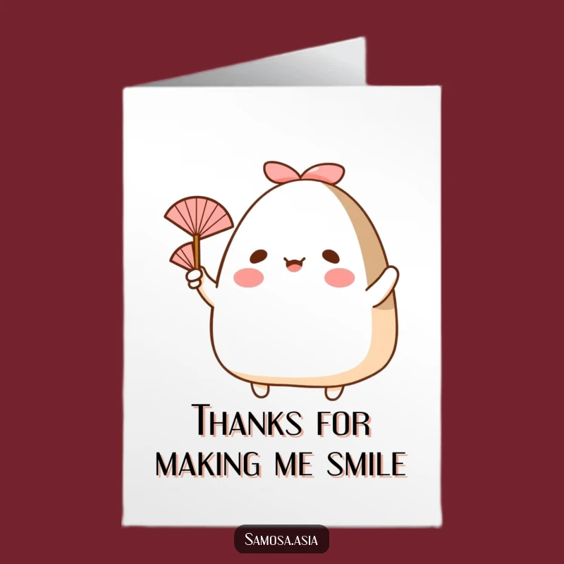Free Printable Thank You Card: Onigiri Fan Gratitude - Funny Downloadable