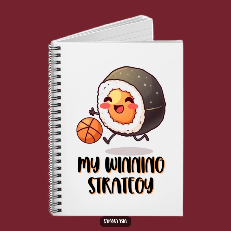 Funny Sushi Basketball Notebook: Kicking Roll Journal, Hilarious & Sporty