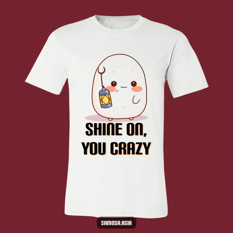 Funny Shy Onigiri Lantern T-Shirt - Adorable Character Apparel