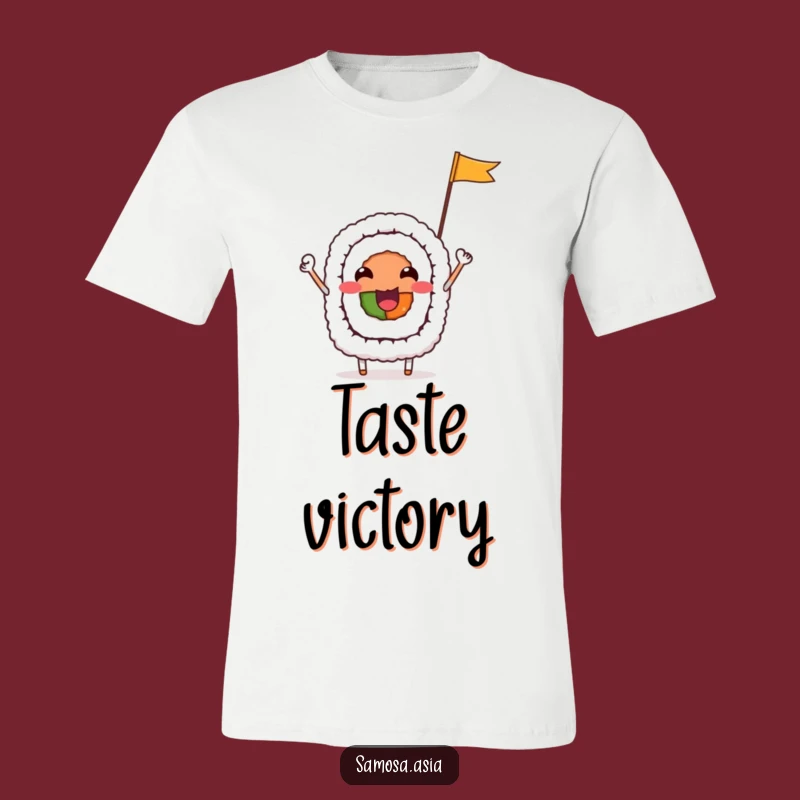 Funny Sushi Roll T-Shirt - Waving Flag Humor Funny Casual Tee, Great Funny Gift