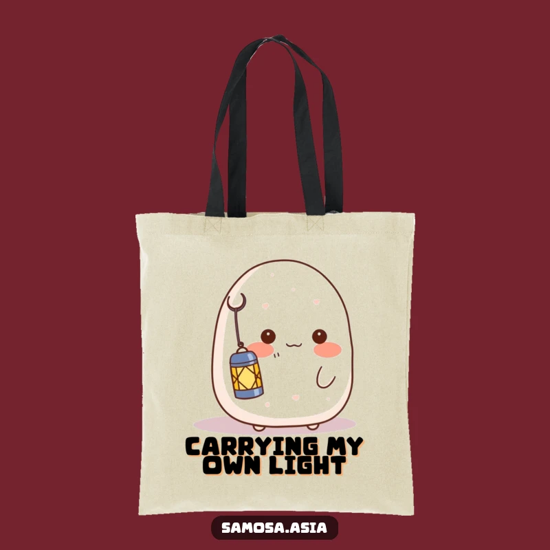 Funny Shy Onigiri Lantern Tote Bag - Carry Your Charm