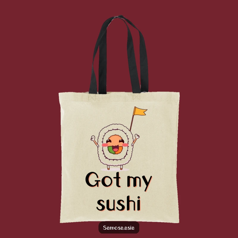 Funny Sushi Roll Tote Bag - Cheerful Foodie Humor Carry-All, Wonderful Funny Gift